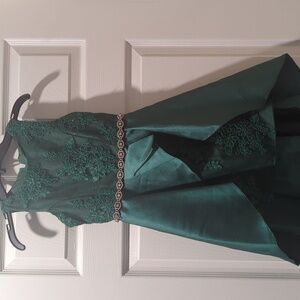 Green high low dress size 7